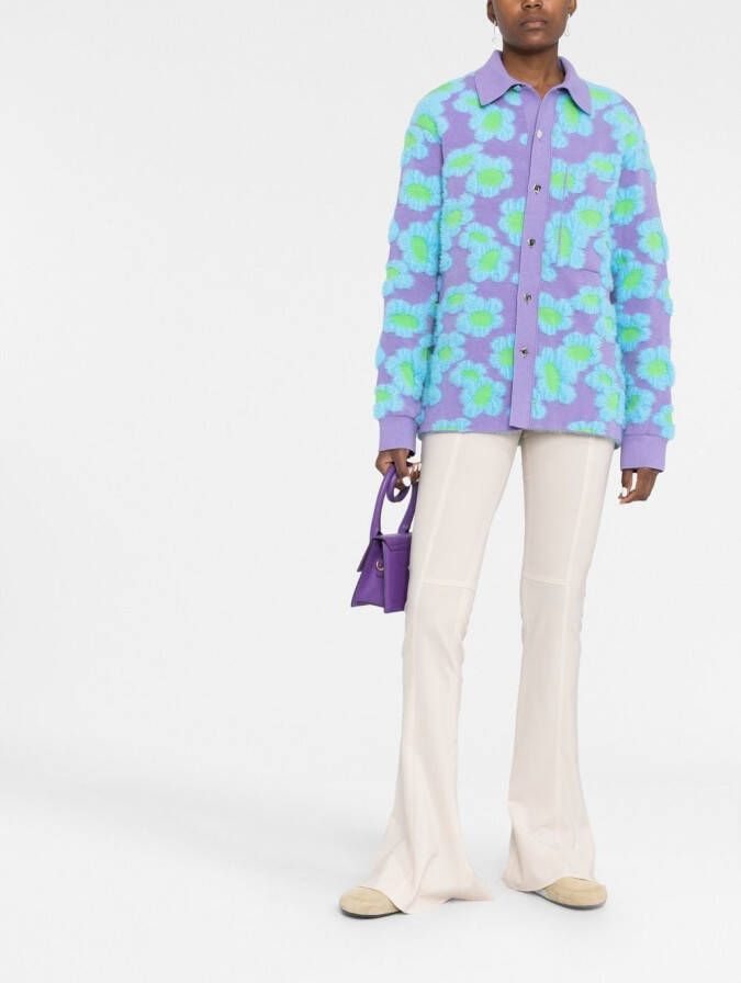 Jacquemus La Chemise Neve Fleurs vest Paars
