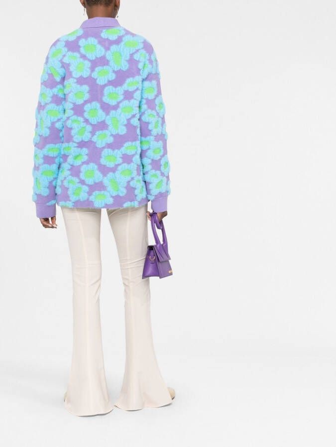 Jacquemus La Chemise Neve Fleurs vest Paars