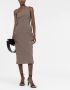 Jacquemus Midi-jurk met rits Bruin - Thumbnail 2