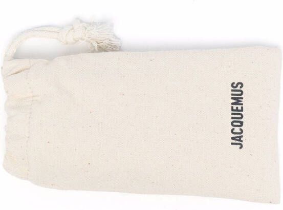 Jacquemus Zonnebril met vierkant montuur Groen