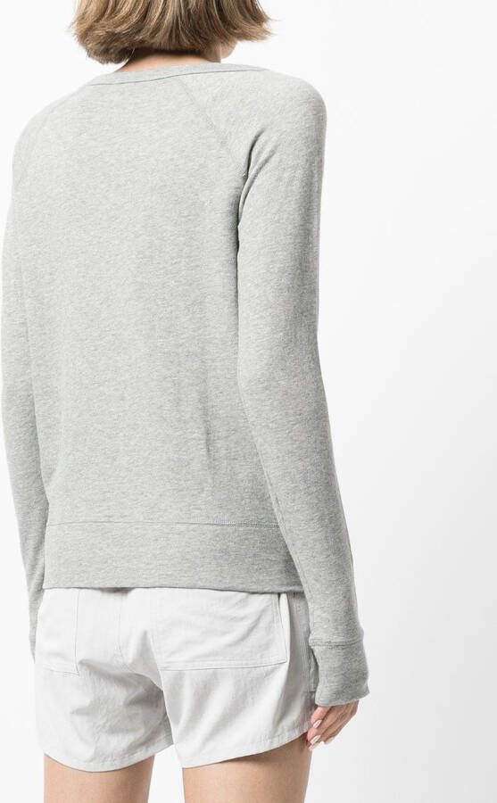 James Perse Fleece sweater Grijs