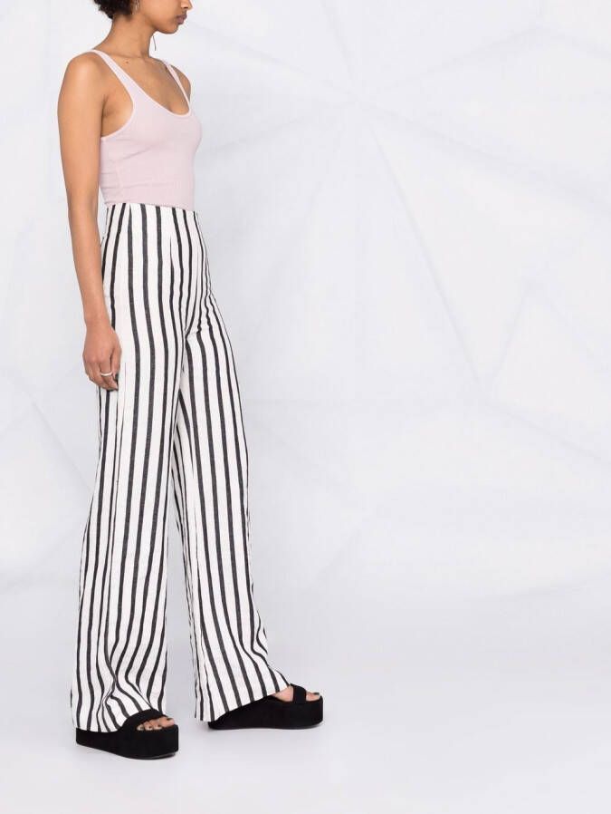James Perse Geribbelde top Roze