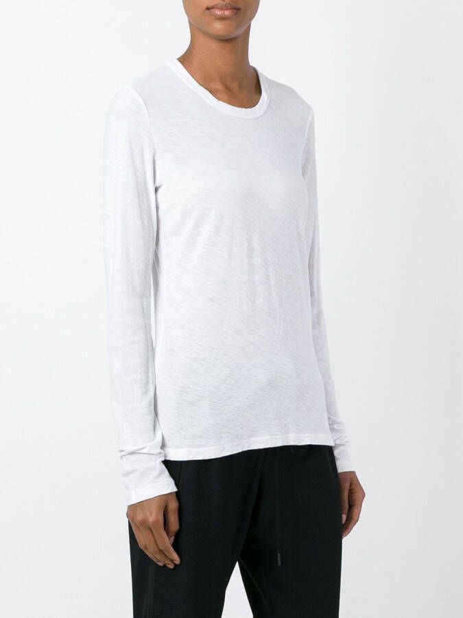 James Perse round neck longsleeved T-shirt Wit