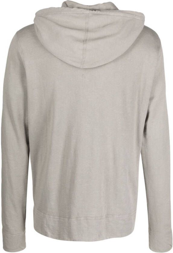 James Perse Hoodie met rits Grijs