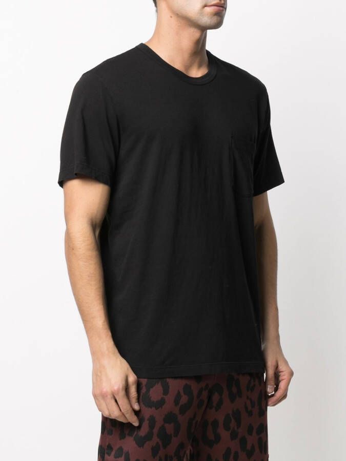 James Perse T-shirt met borstzak Zwart