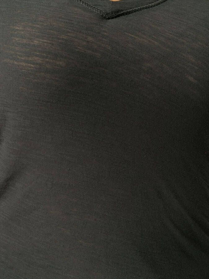 James Perse T-shirt met diepe ronde hals Grijs