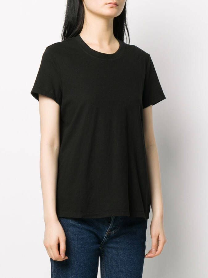 James Perse T-shirt met ronde hals Zwart