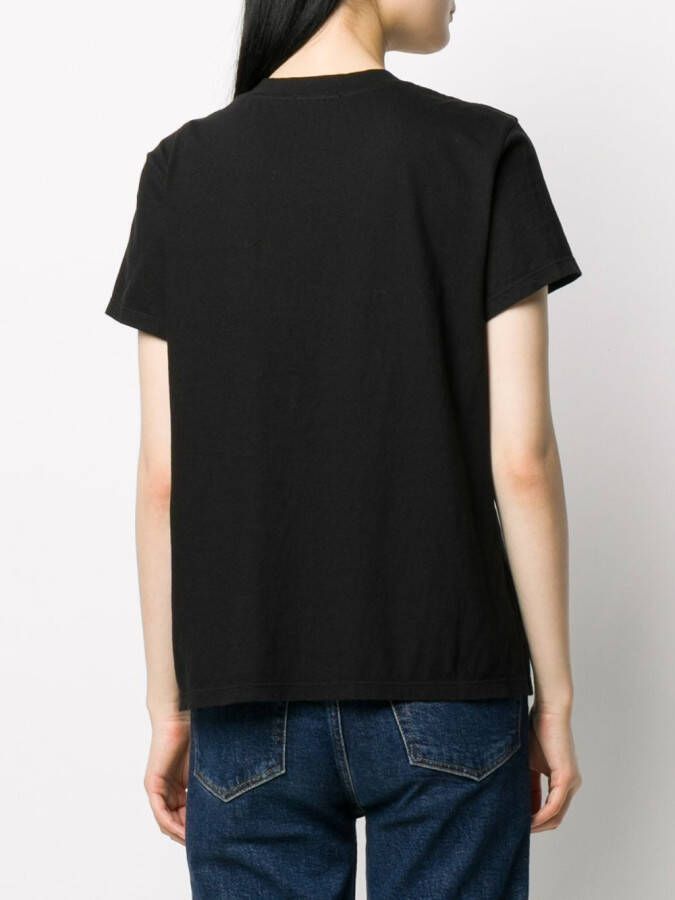 James Perse T-shirt met ronde hals Zwart