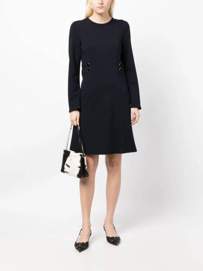 JANE Midi-jurk met ronde hals Blauw