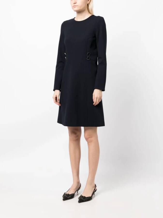 JANE Midi-jurk met ronde hals Blauw