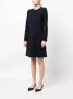 JANE Midi-jurk met ronde hals Blauw - Thumbnail 3