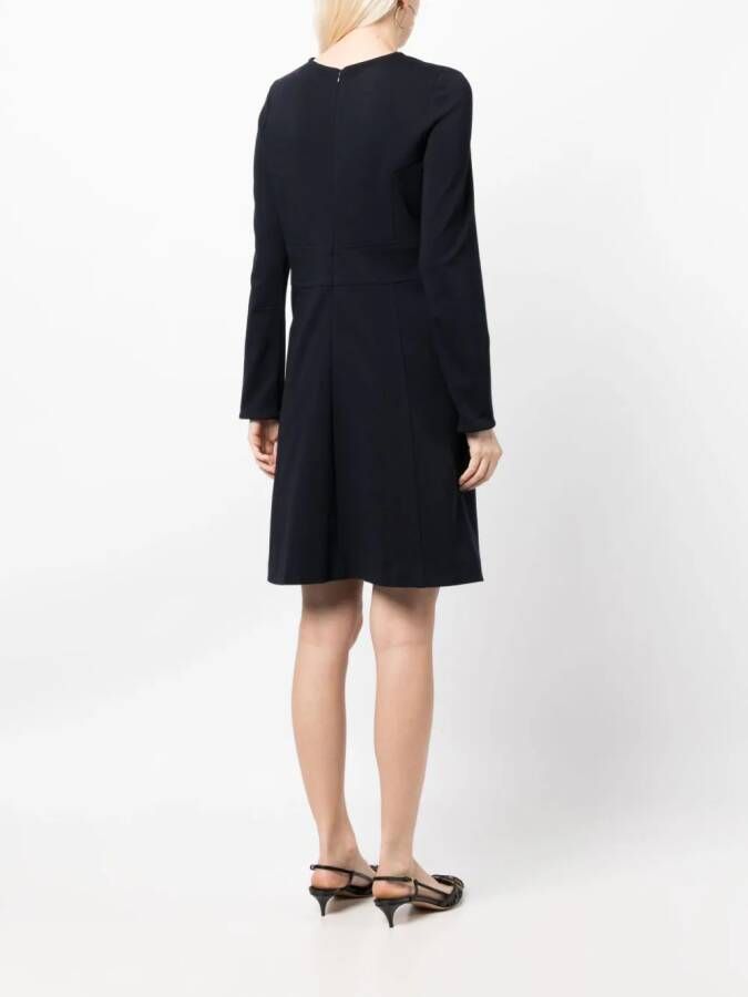 JANE Midi-jurk met ronde hals Blauw