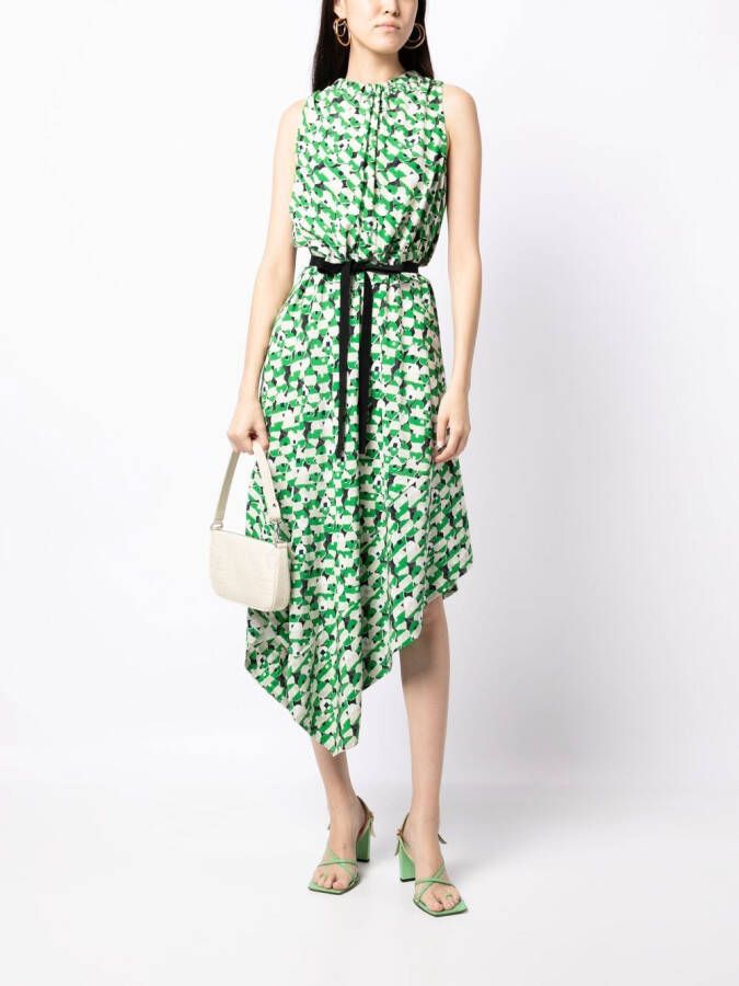 Jason Wu Asymmetrische mini-jurk Groen