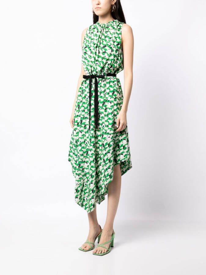 Jason Wu Asymmetrische mini-jurk Groen
