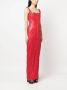 JEAN-LOUIS SABAJI Jurk van imitatieleer Rood - Thumbnail 3