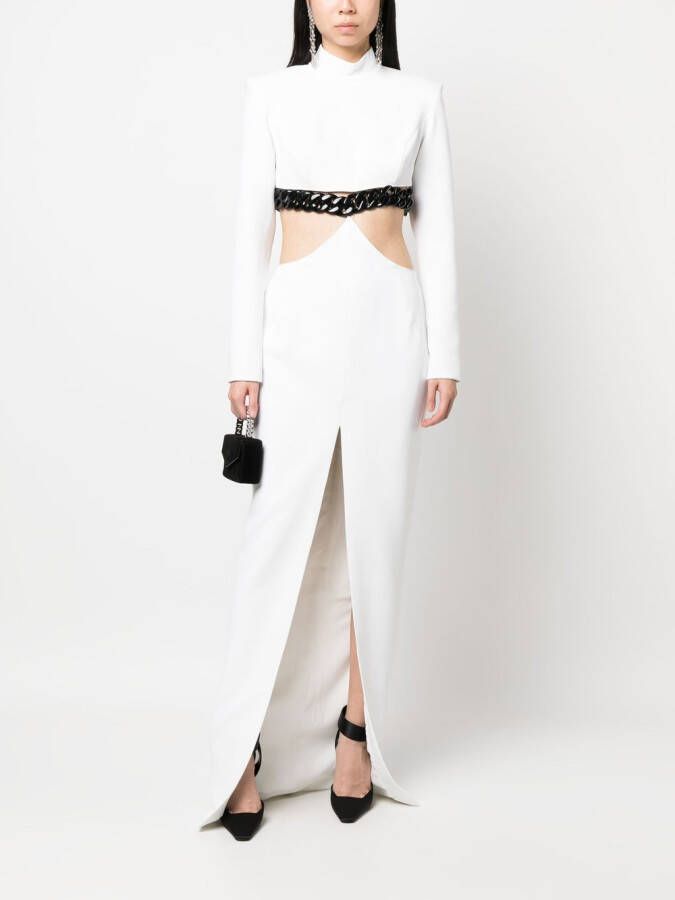 JEAN-LOUIS SABAJI Mini-jurk met kettingdetail Wit