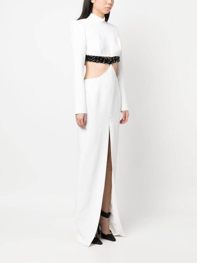JEAN-LOUIS SABAJI Mini-jurk met kettingdetail Wit
