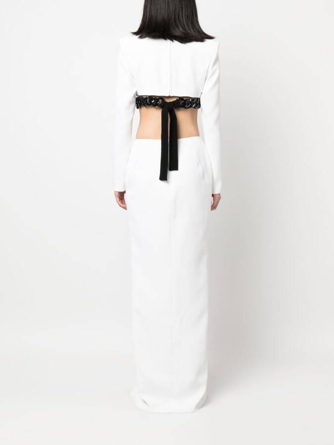 JEAN-LOUIS SABAJI Mini-jurk met kettingdetail Wit