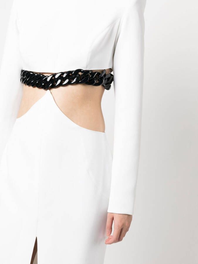 JEAN-LOUIS SABAJI Mini-jurk met kettingdetail Wit