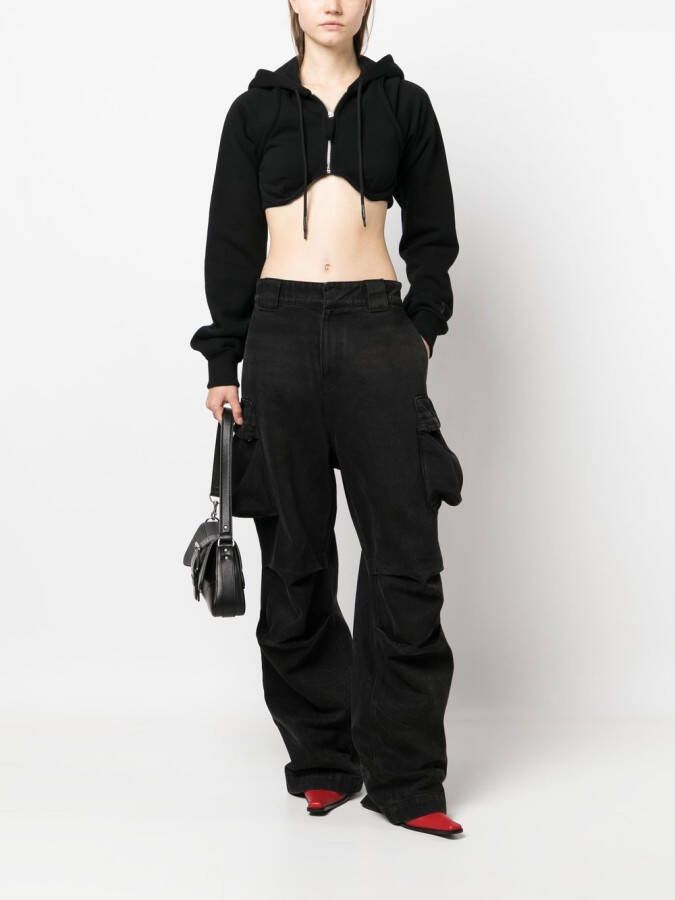 Jean Paul Gaultier Hoodie met rits Zwart