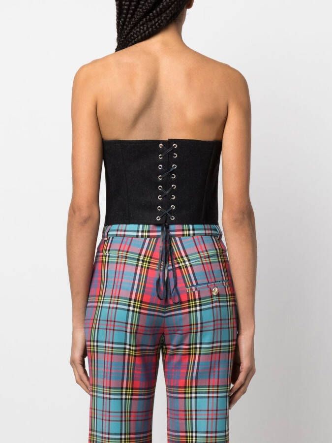 Jean Paul Gaultier Top met veters Grijs