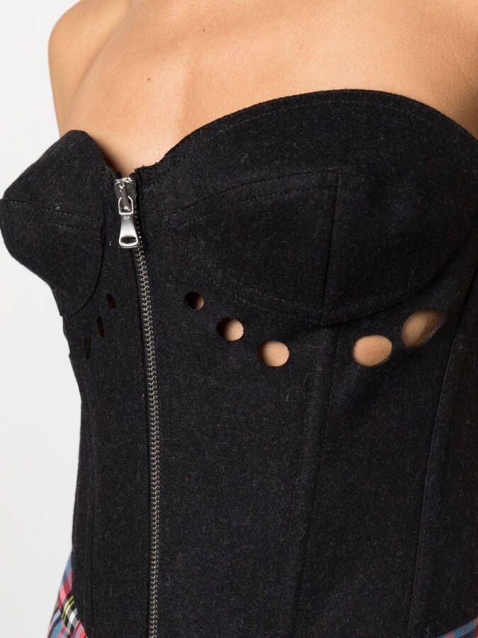 Jean Paul Gaultier Top met veters Grijs