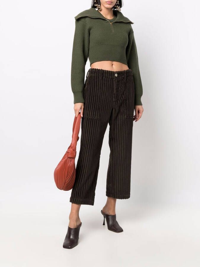 Jejia Ribfluwelen broek Bruin