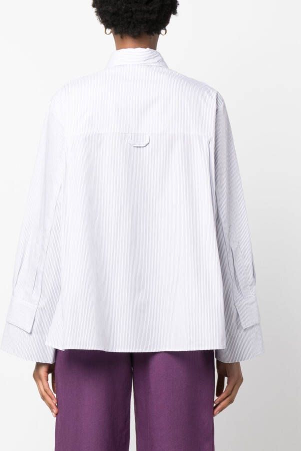 Jejia Gestreepte blouse Wit