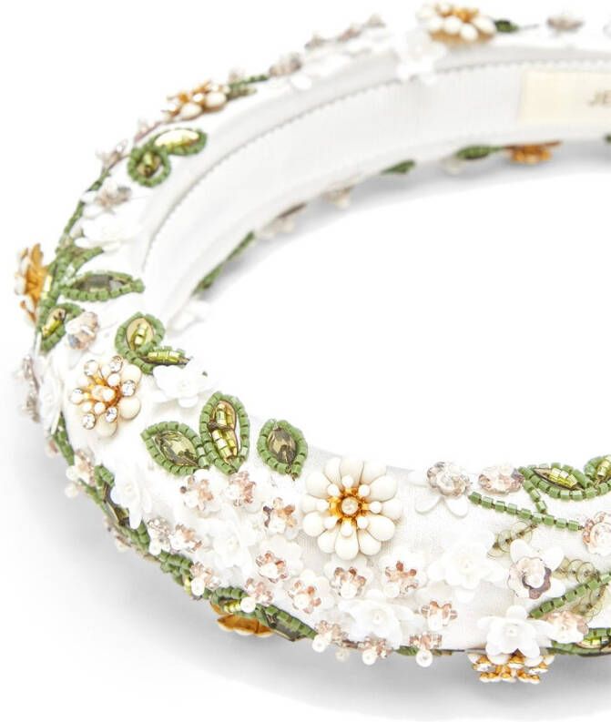 Jennifer Behr Haarband met geborduurde bloemen Veelkleurig