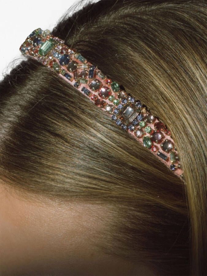 Jennifer Behr Haarband verfraaid met kristal Roze