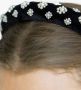 Jennifer Behr Haarband verfraaid met parel Zwart - Thumbnail 3