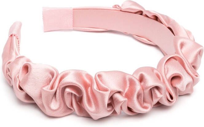 Jennifer Behr Haarband met ruches Roze