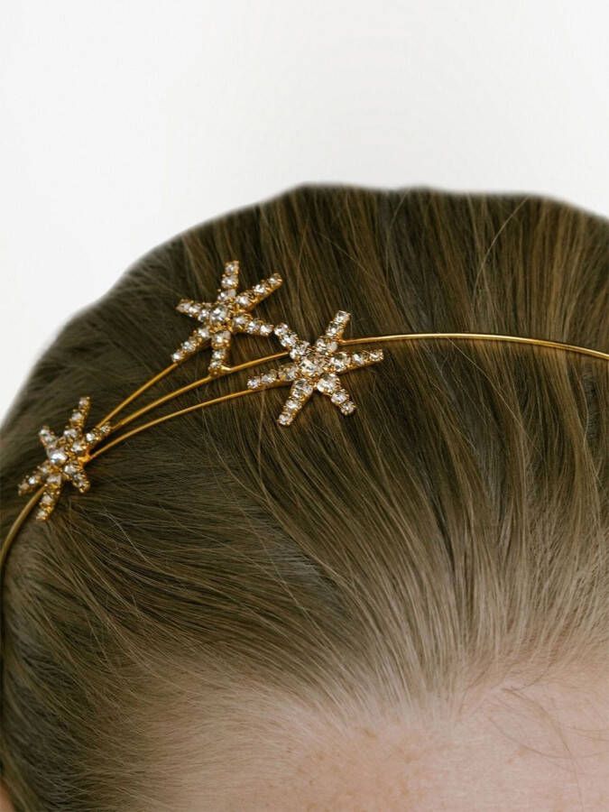 Jennifer Behr Haarband verfraaid met kristallen Goud
