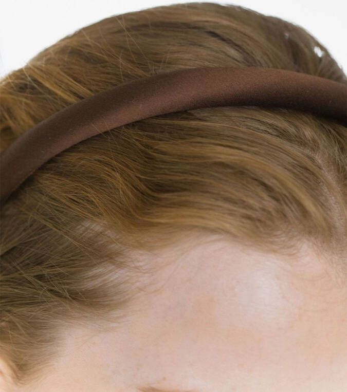 Jennifer Behr Zijden haarband Bruin