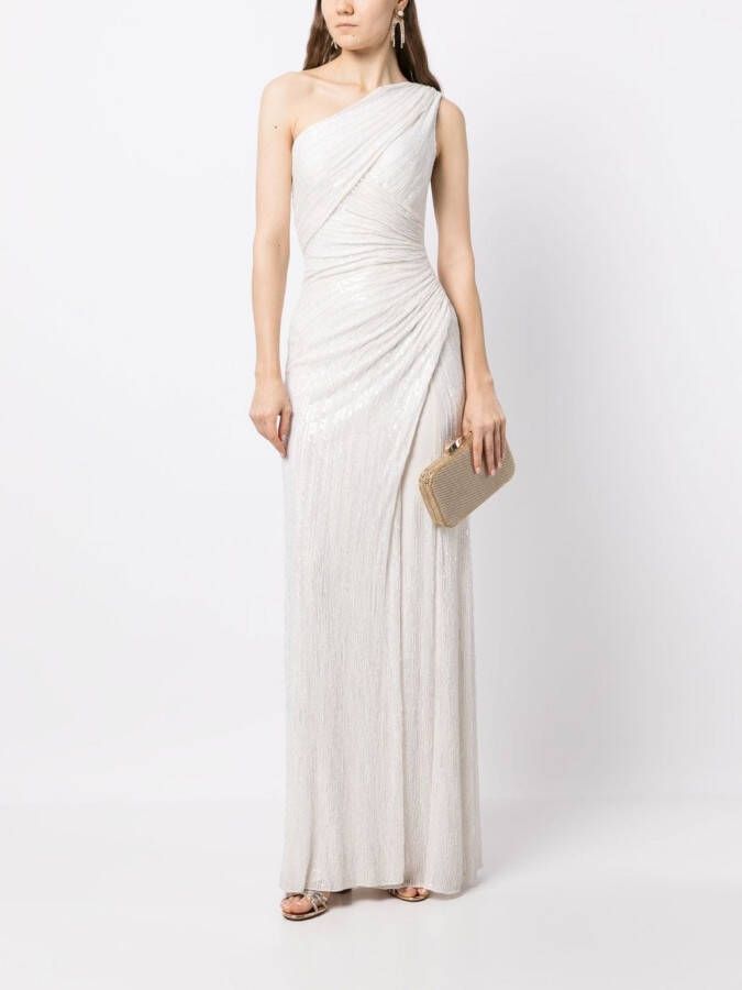 Jenny Packham Asymmetrische jurk Wit
