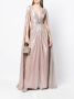Jenny Packham Avondjurk met cape mouwen Roze - Thumbnail 2