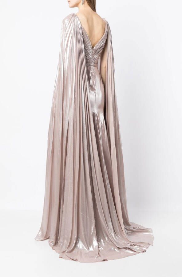 Jenny Packham Avondjurk met cape mouwen Roze