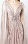 Jenny Packham Avondjurk met cape mouwen Roze - Thumbnail 5