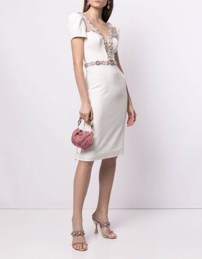Jenny Packham Midi-kokerrok Wit