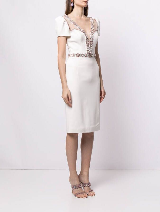 Jenny Packham Midi-kokerrok Wit