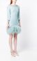 Jenny Packham Mini-jurk met veren afwerking Blauw - Thumbnail 3
