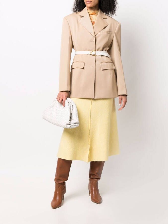 Jil Sander A-lijn plooirok Geel
