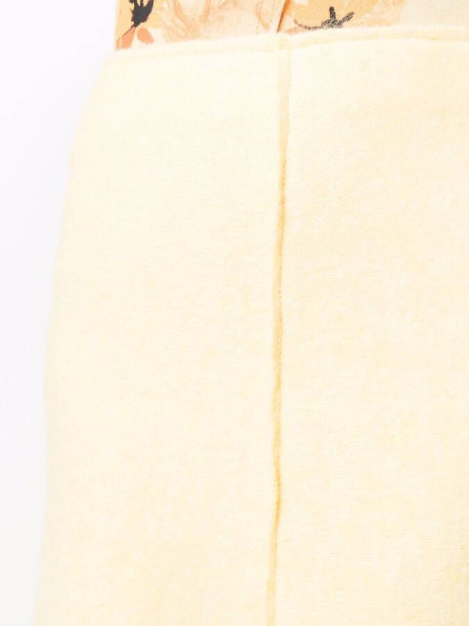 Jil Sander A-lijn plooirok Geel