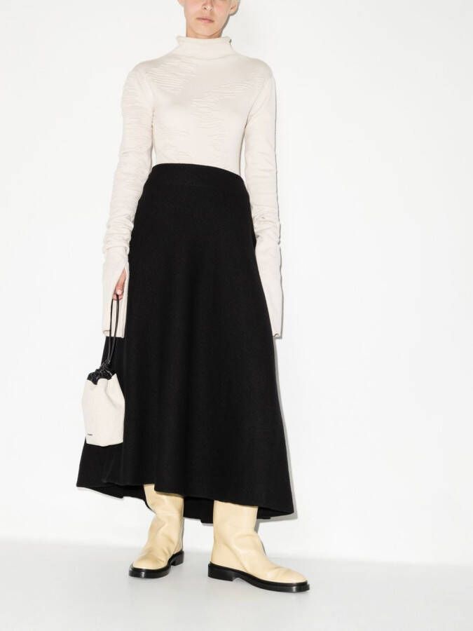 Jil Sander A-lijn rok Zwart