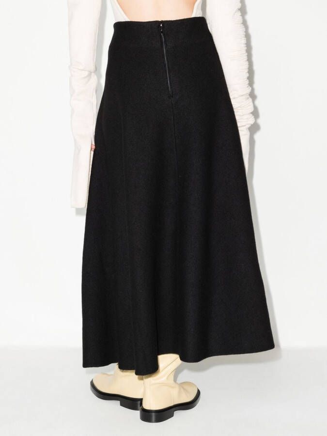 Jil Sander A-lijn rok Zwart