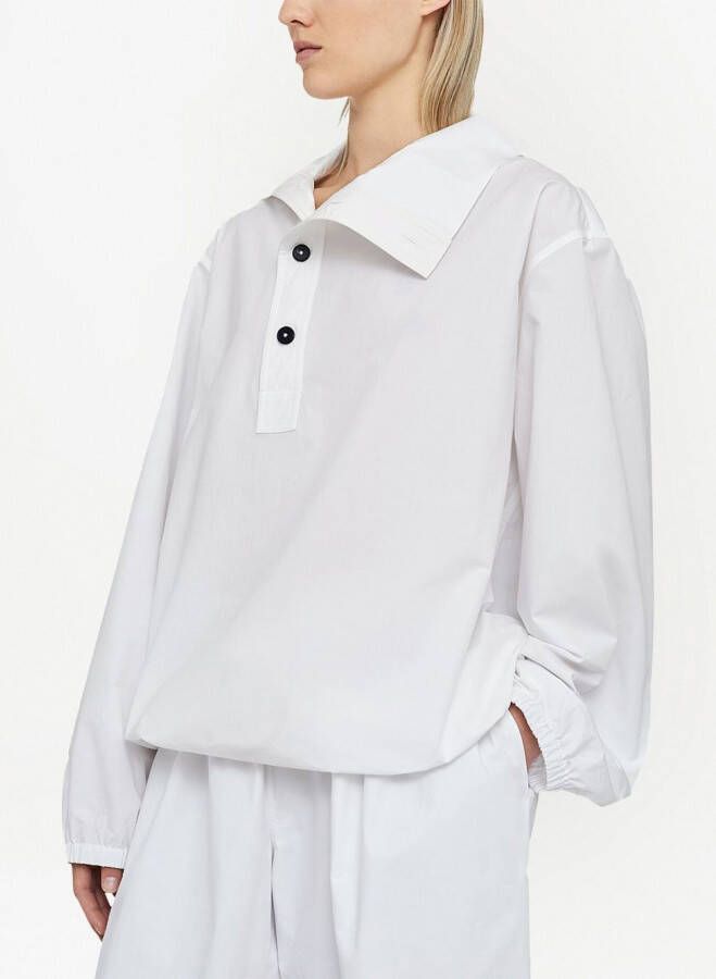 Jil Sander Asymmetrische blouse Wit