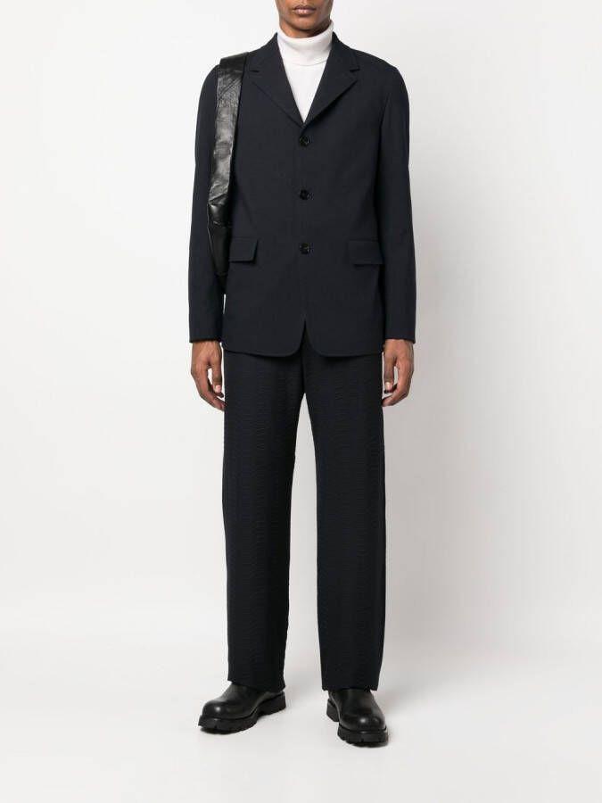 Jil Sander Blazer met enkele rij knopen Blauw