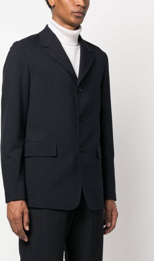 Jil Sander Blazer met enkele rij knopen Blauw