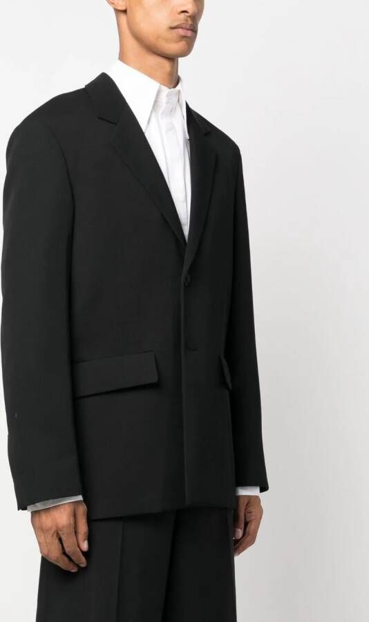 Jil Sander Blazer met enkele rij knopen Zwart