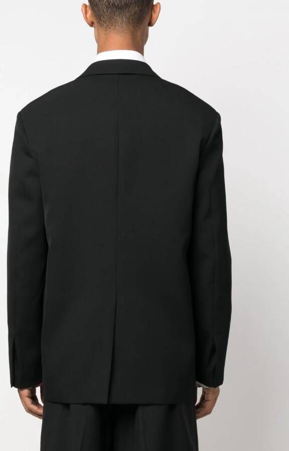 Jil Sander Blazer met enkele rij knopen Zwart